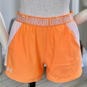 Under Armour Women's Tangerine Track Shorts - size SM
